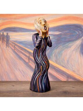 Vintage Toscano Resin Sculpture of Edvard Munchs 1893 "The Scream" Amazing Piece